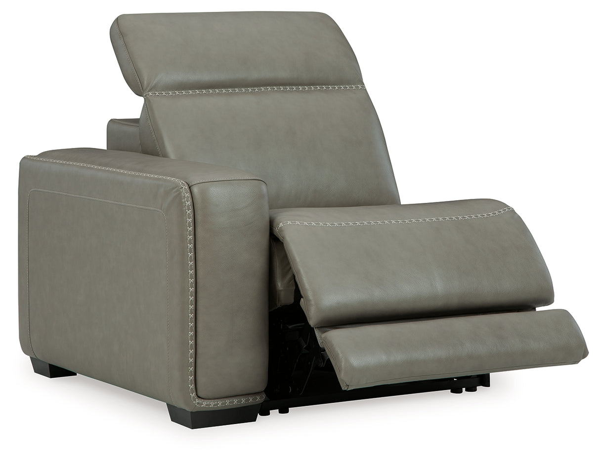Correze Gray Left-Arm Facing Power Recliner from Ashley - Luna Furniture