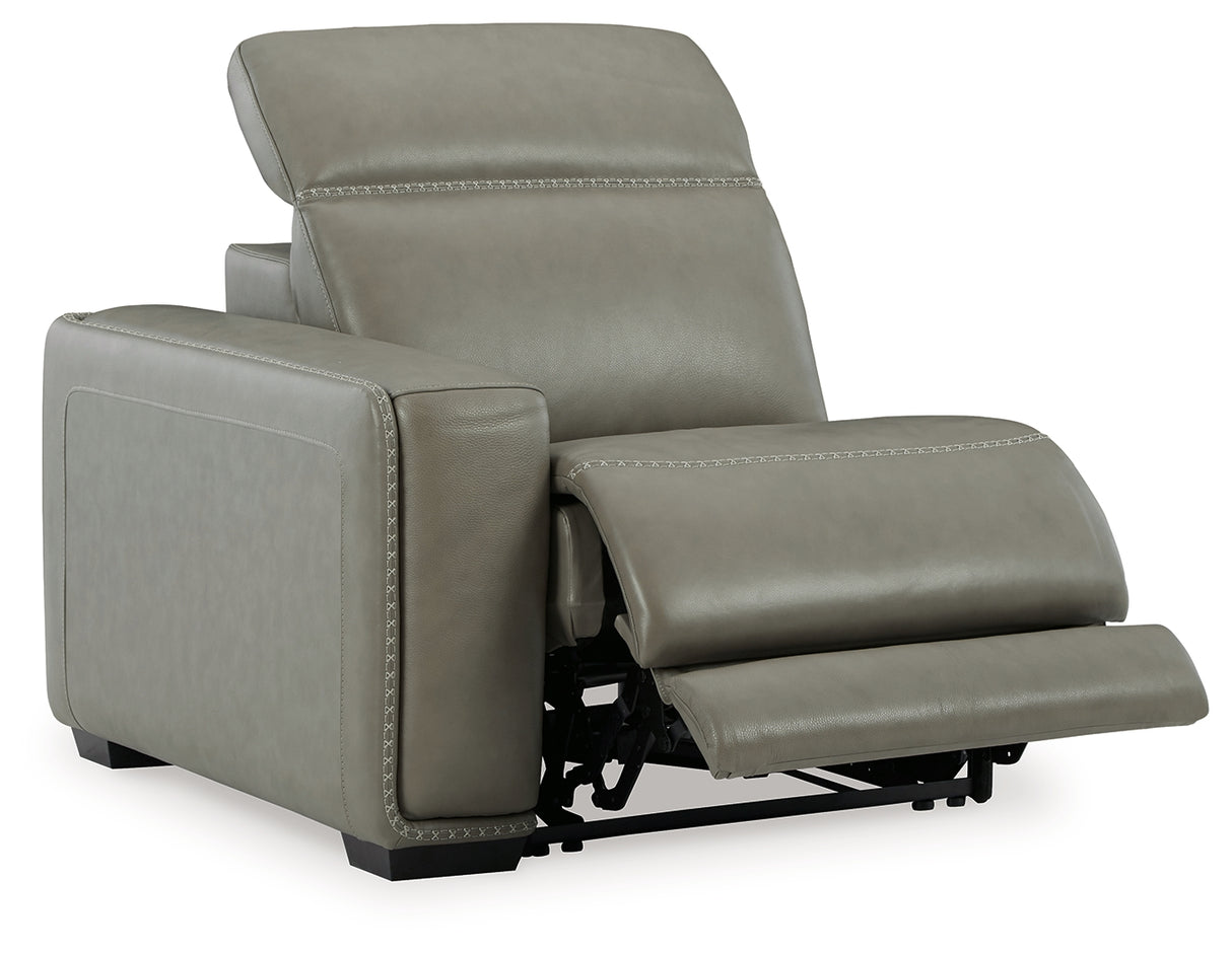 Correze Gray Left-Arm Facing Power Recliner from Ashley - Luna Furniture