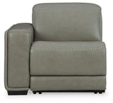 Correze Gray Left-Arm Facing Power Recliner from Ashley - Luna Furniture