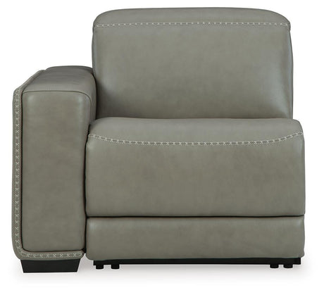 Correze Gray Left-Arm Facing Power Recliner from Ashley Furniture - Luna Furniture