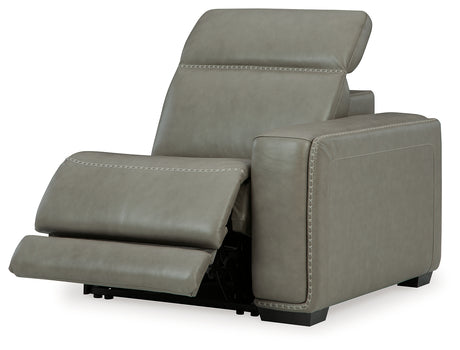 Correze Gray Right-Arm Facing Power Recliner from Ashley Furniture - Luna Furniture