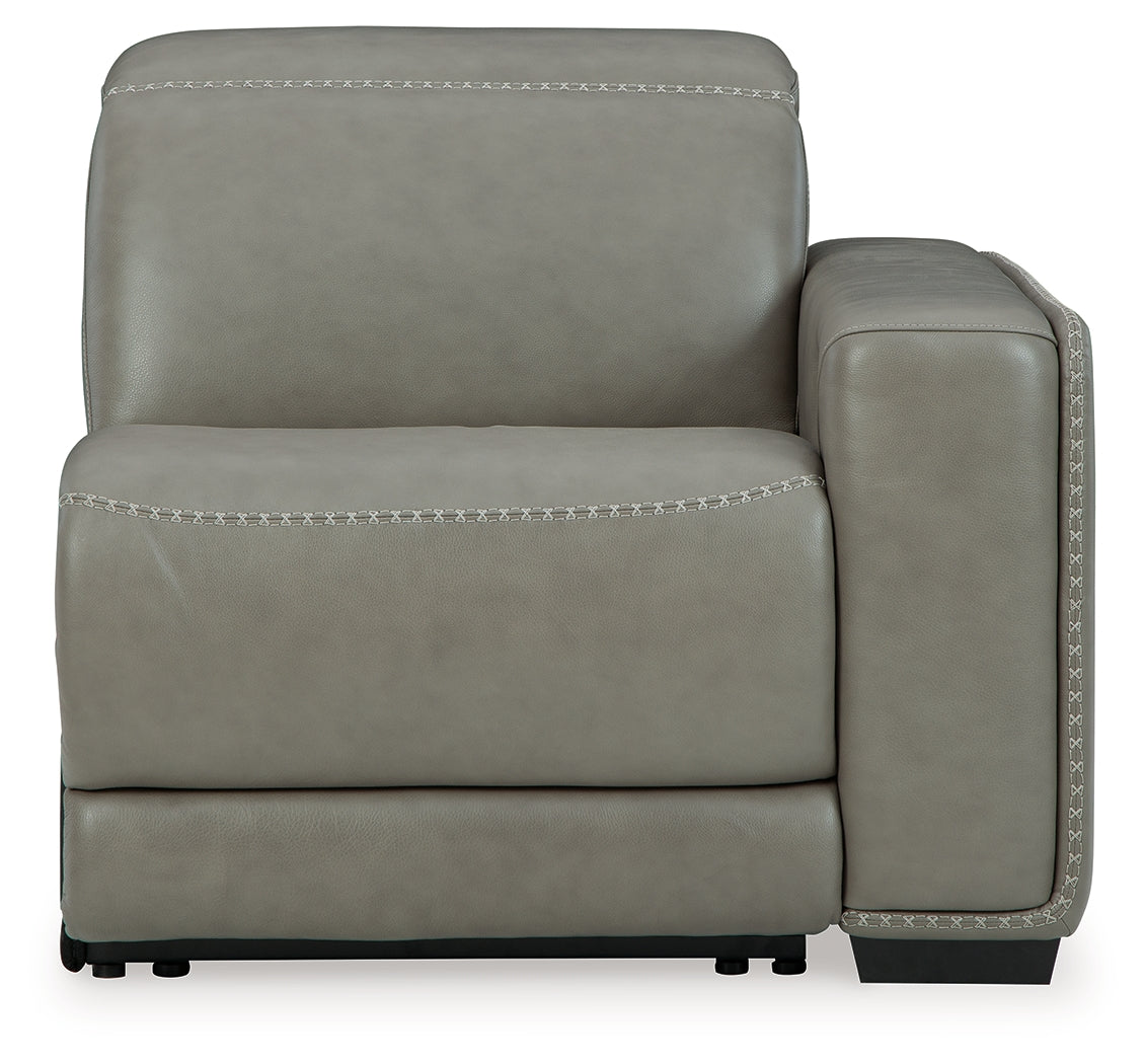 Correze Gray Right-Arm Facing Power Recliner from Ashley - Luna Furniture
