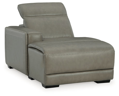 Correze Gray Left-Arm Facing Power Reclining Back Chaise from Ashley - Luna Furniture