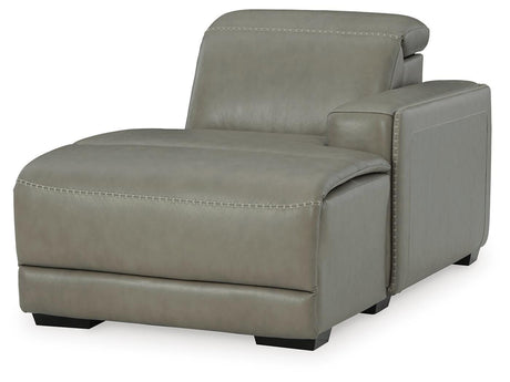 Correze Gray Right-Arm Facing Power Reclining Back Chaise from Ashley - Luna Furniture