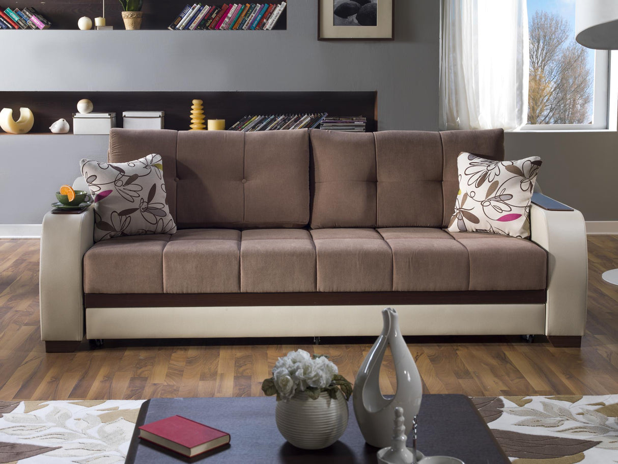 Ultra Optimum Brown 3-Seat Sleeper Sofa from Bellona - Luna Furniture