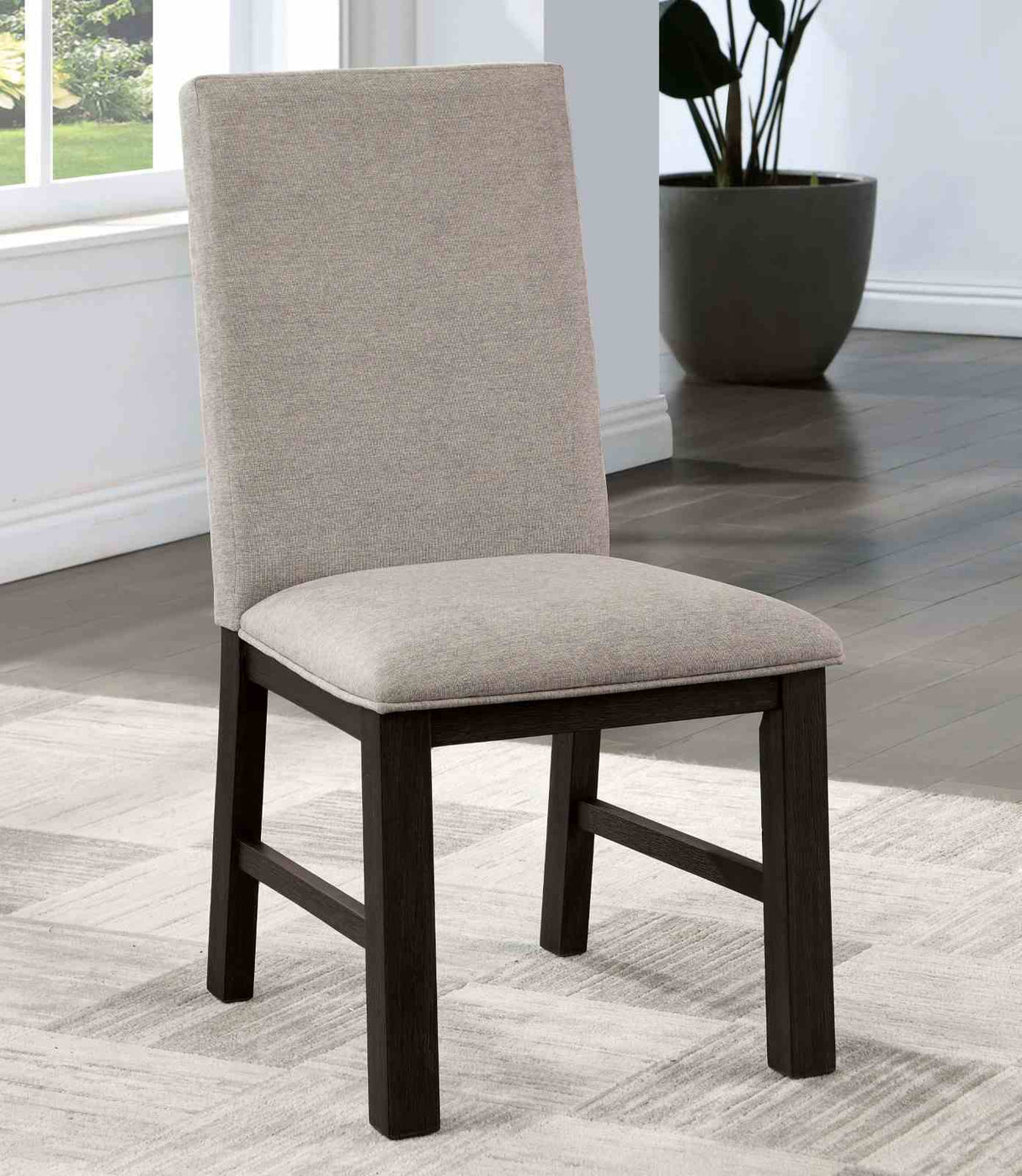 Umbria Antique Black/Gray Side Chair from Furniture of America - Luna Furniture