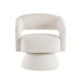 Upton Beige Corduroy Swivel Accent Chair from Homelegance - Luna Furniture