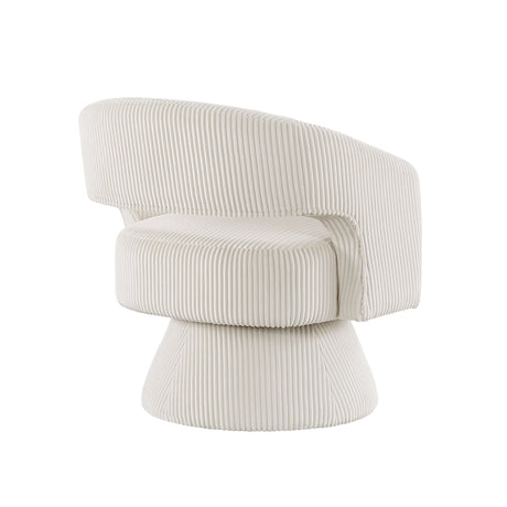 Upton Beige Corduroy Swivel Accent Chair from Homelegance - Luna Furniture