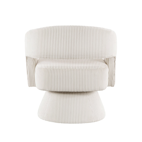 Upton Beige Corduroy Swivel Accent Chair from Homelegance - Luna Furniture