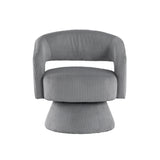 Upton Dark Gray Corduroy Swivel Accent Chair from Homelegance - Luna Furniture