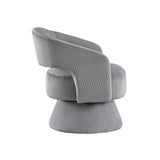 Upton Dark Gray Corduroy Swivel Accent Chair from Homelegance - Luna Furniture