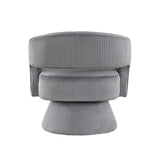 Upton Dark Gray Corduroy Swivel Accent Chair from Homelegance - Luna Furniture