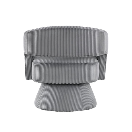 Upton Dark Gray Corduroy Swivel Accent Chair from Homelegance - Luna Furniture