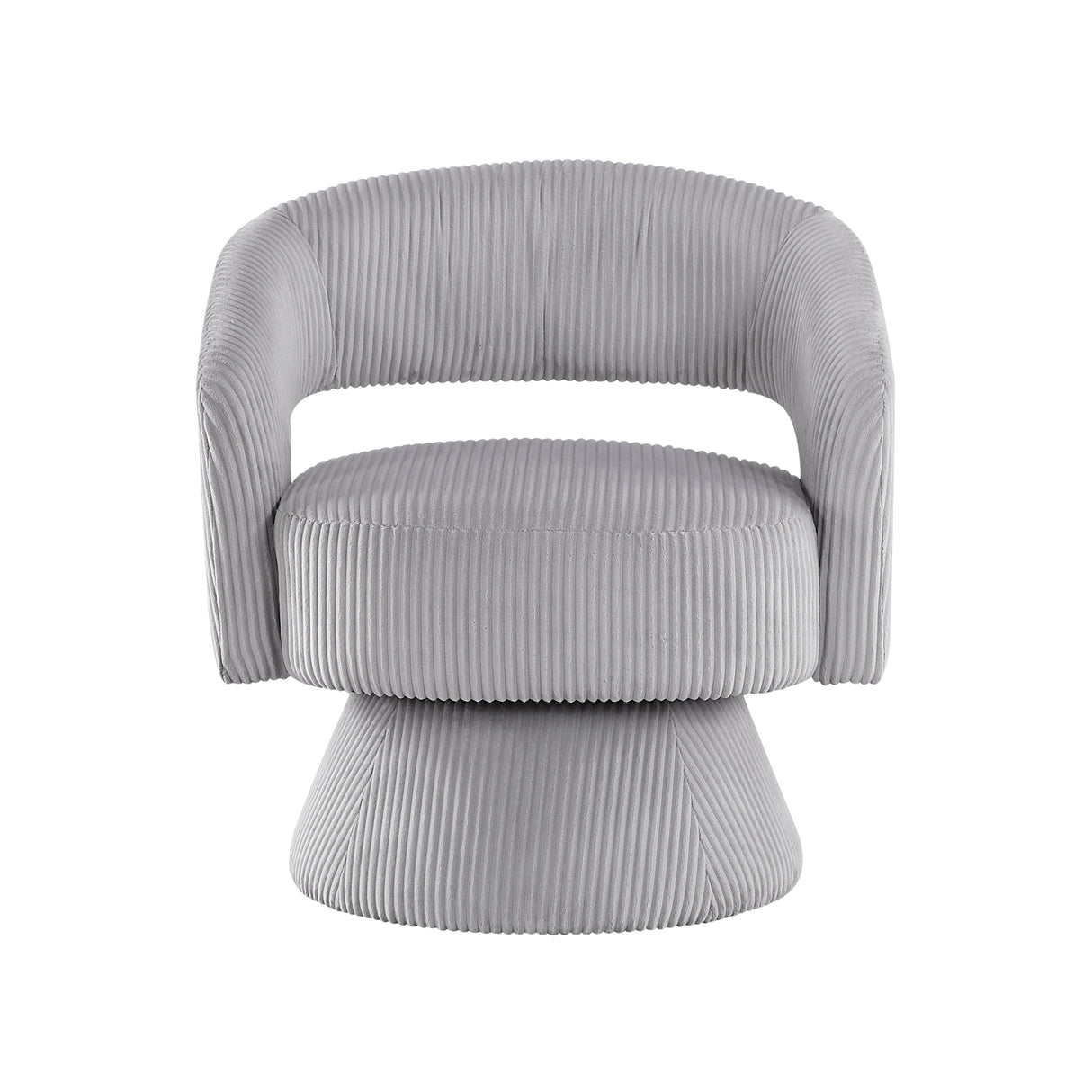 Upton Gray Corduroy Swivel Accent Chair from Homelegance - Luna Furniture
