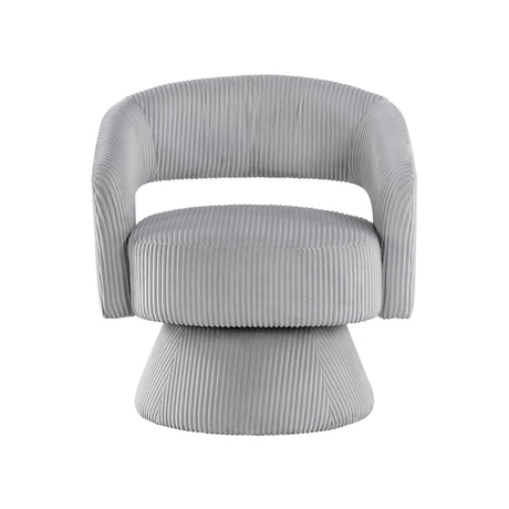 Upton Gray Corduroy Swivel Accent Chair from Homelegance - Luna Furniture