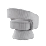 Upton Gray Corduroy Swivel Accent Chair from Homelegance - Luna Furniture
