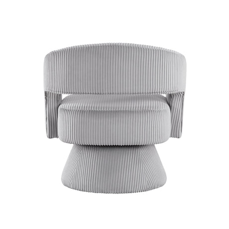 Upton Gray Corduroy Swivel Accent Chair from Homelegance - Luna Furniture