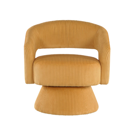 Upton Yellow Corduroy Swivel Accent Chair from Homelegance - Luna Furniture