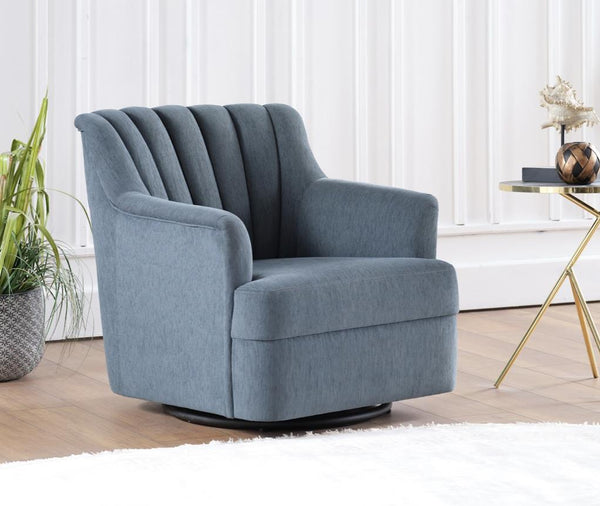 Urbane Petrol Blue Swivel Chair