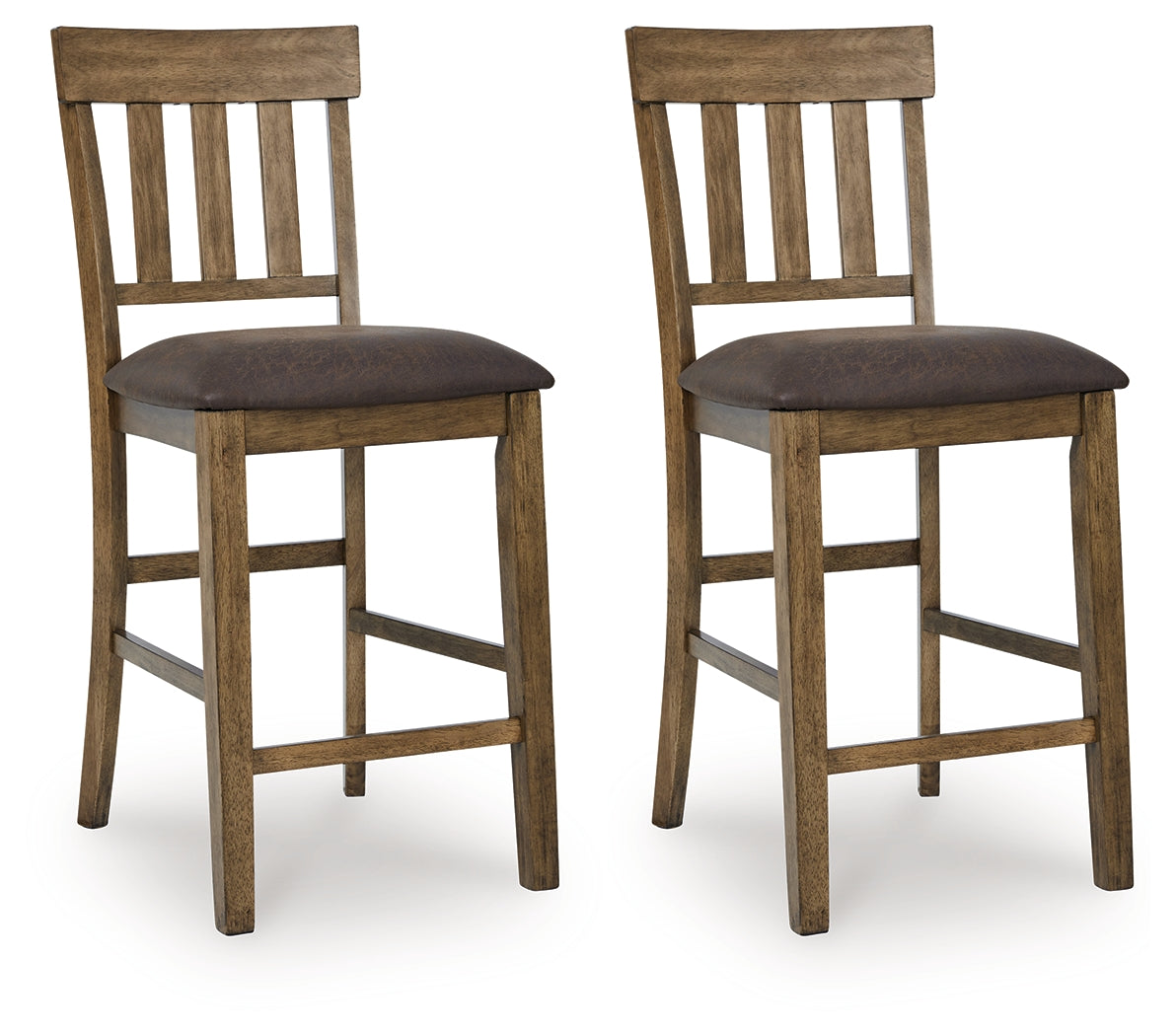 Urbinforte Light Brown Counter Height Barstool, Set of 2 from Ashley - Luna Furniture