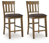 Urbinforte Light Brown Counter Height Barstool, Set of 2 from Ashley - Luna Furniture