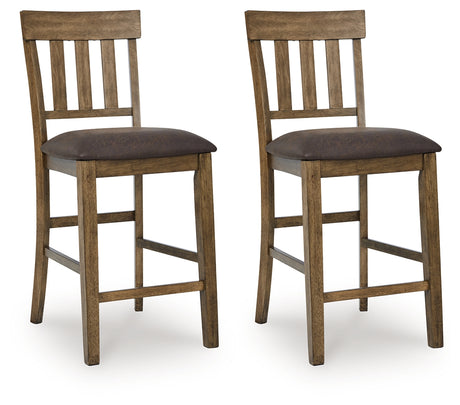 Urbinforte Light Brown Counter Height Barstool, Set of 2 from Ashley - Luna Furniture