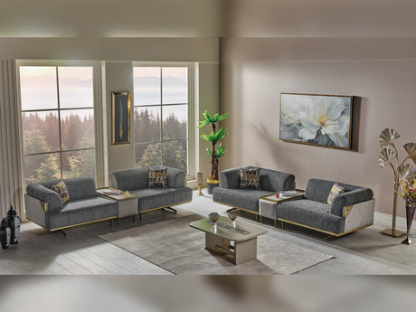Urla Stationary Module Sofa in Grey from Furnia - Luna Furniture