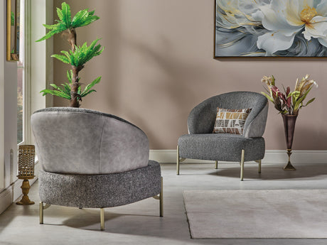 Urla 4-pieces (Sofa & Module Sofa & 2 Chair) Livingroom Set in Grey from Furnia - Luna Furniture