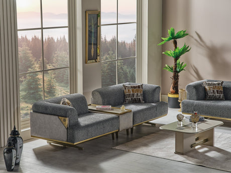 Urla Stationary Module Sofa in Grey from Furnia - Luna Furniture