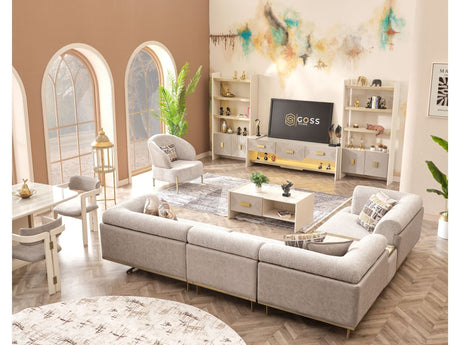 Urla Cream Modular Sectional from Furnia - Luna Furniture