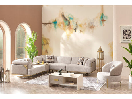 Urla Cream Modular Sectional from Furnia - Luna Furniture