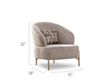 Urla Chair in Cream from Furnia - Luna Furniture