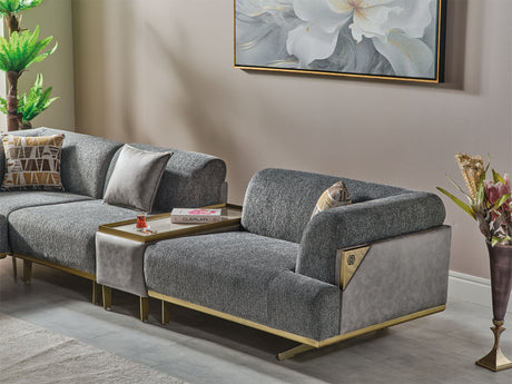Urla Gray Modular Sectional from Furnia - Luna Furniture