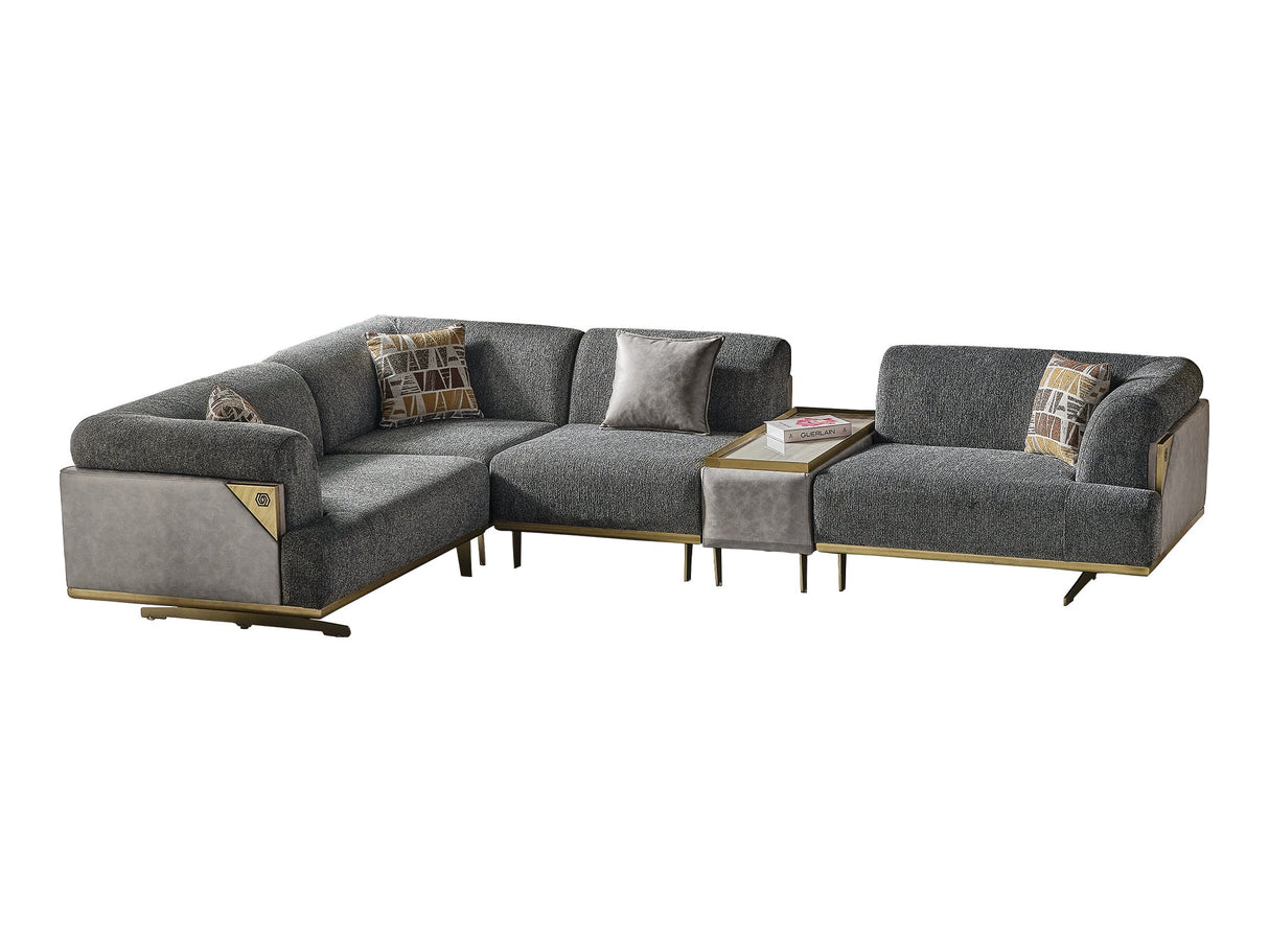 Urla Gray Modular Sectional from Furnia - Luna Furniture