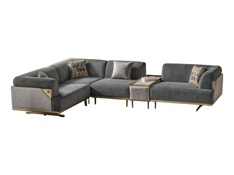 Urla Gray Modular Sectional from Furnia - Luna Furniture