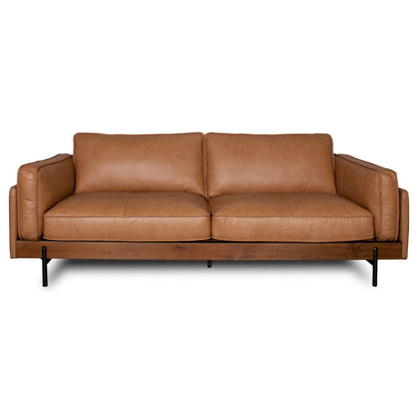 Utica Cognac Premium Leather Sofa from Midinmod - Luna Furniture