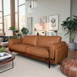 Utica Cognac Premium Leather Sofa from Midinmod - Luna Furniture