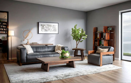 Maison Harper Accent Chair in Charme Black Leather from Home Trends & Design - Luna Furniture