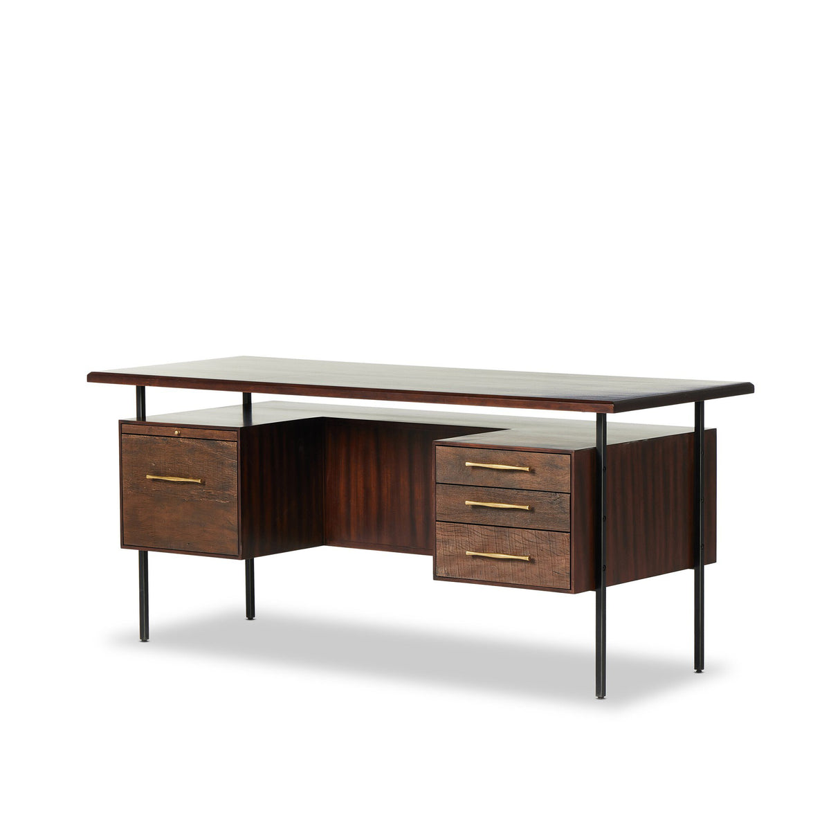 Lauren Desk in Natural Peroba from Four Hands - Luna Furniture