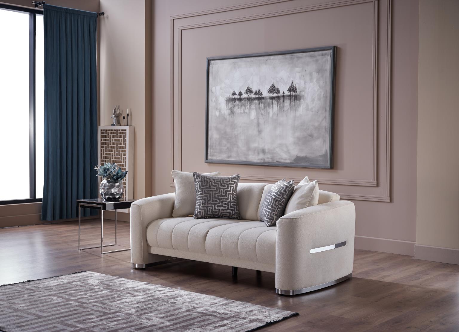 Venice Merit Cream Loveseat from Bellona - Luna Furniture