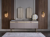 Veronica Taupe/Gold 7-Piece Dining Room Set from Bellona - Luna Furniture