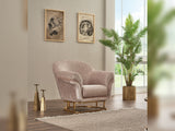 Versace 3-pieces (Sofa & Loveseat & Chair) Livingroom Set in Cream from Furnia - Luna Furniture