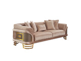 Versace Stationary Sofa in Cream from Furnia - Luna Furniture