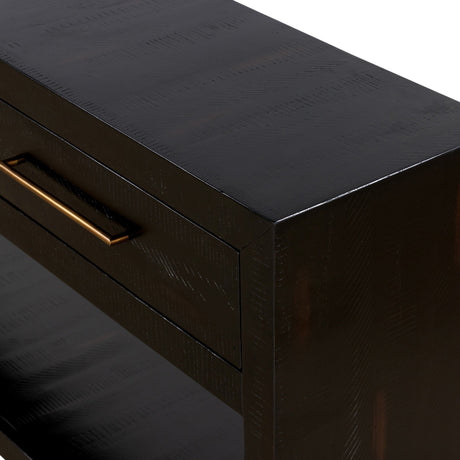 Suki Console Table in Burnished Black from Four Hands - Luna Furniture