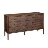 Lewis 51" Dresser with Six Drawers in Dark Acacia from Home Trends & Design - Luna Furniture