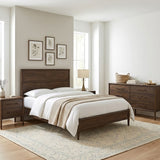 Lewis Queen Bed in Dark Acacia from Home Trends & Design - Luna Furniture