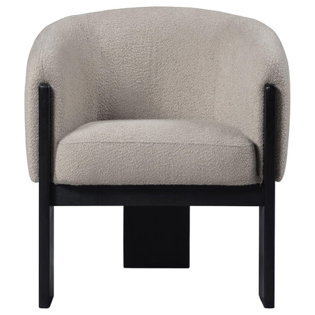 Valdez Beige Boucle Upholstered Barrel Back Accent Chair from Coaster - Luna Furniture