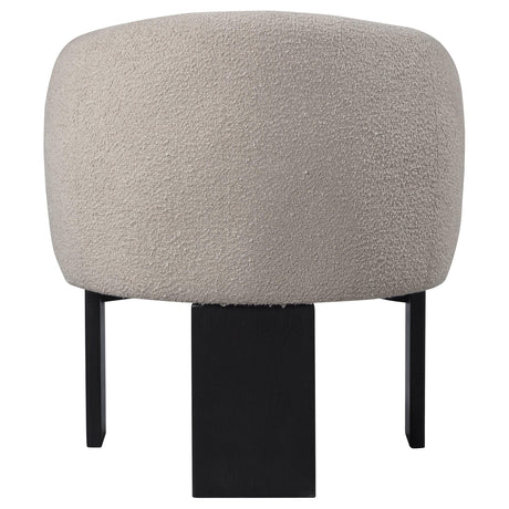 Valdez Beige Boucle Upholstered Barrel Back Accent Chair from Coaster - Luna Furniture