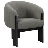 Valdez Brown Boucle Upholstered Barrel Back Accent Chair from Coaster - Luna Furniture