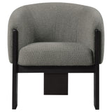 Valdez Brown Boucle Upholstered Barrel Back Accent Chair from Coaster - Luna Furniture